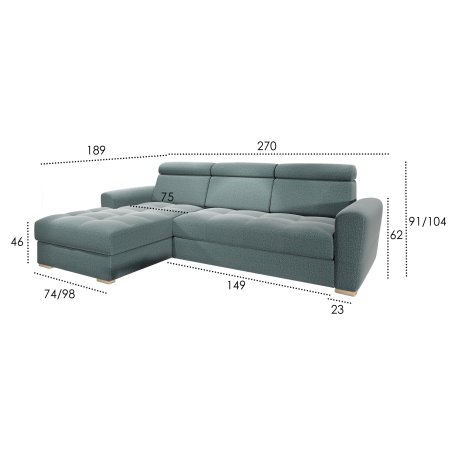 Komplet mebli modułowych RIVA V2L+V3+V5R COMFORTEO