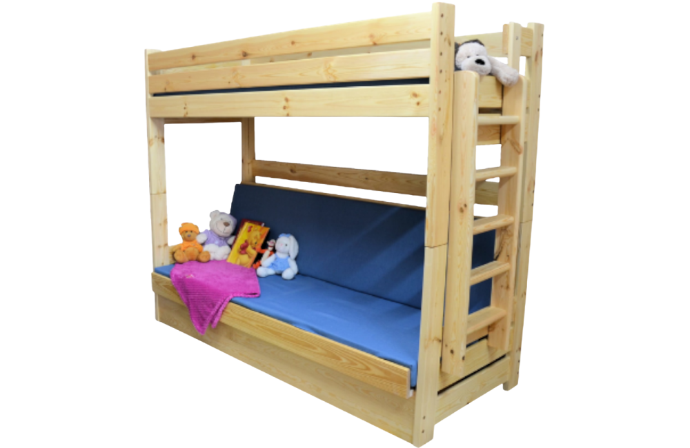 Łóżko piętrowe z wersalką na dolnym spaniu Kolorado Zaczarowana Sypialnia