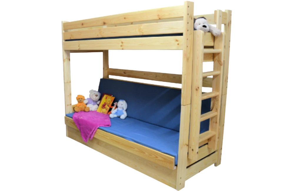 Łóżko piętrowe z wersalką na dolnym spaniu Kolorado Zaczarowana Sypialnia