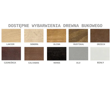 Łóżko bukowe RELAX GABI MEBLE kolory drewna
