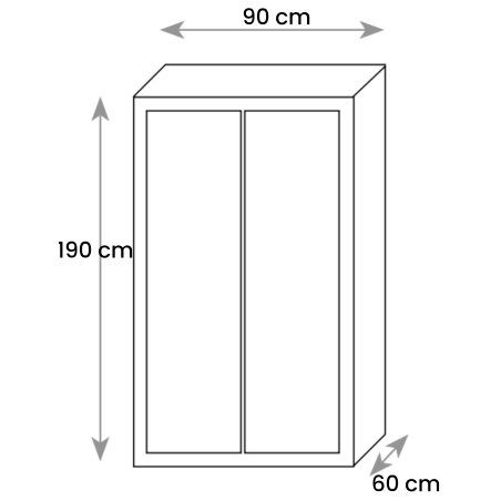 Szafa bukowa SF 401 DREWMAX wymiary