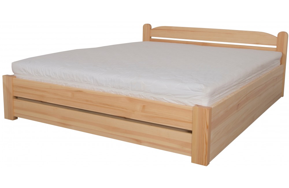 Łóżko sosnowe AMETYST 4/1 STOLMIS podnoszone na ramie drewnianej