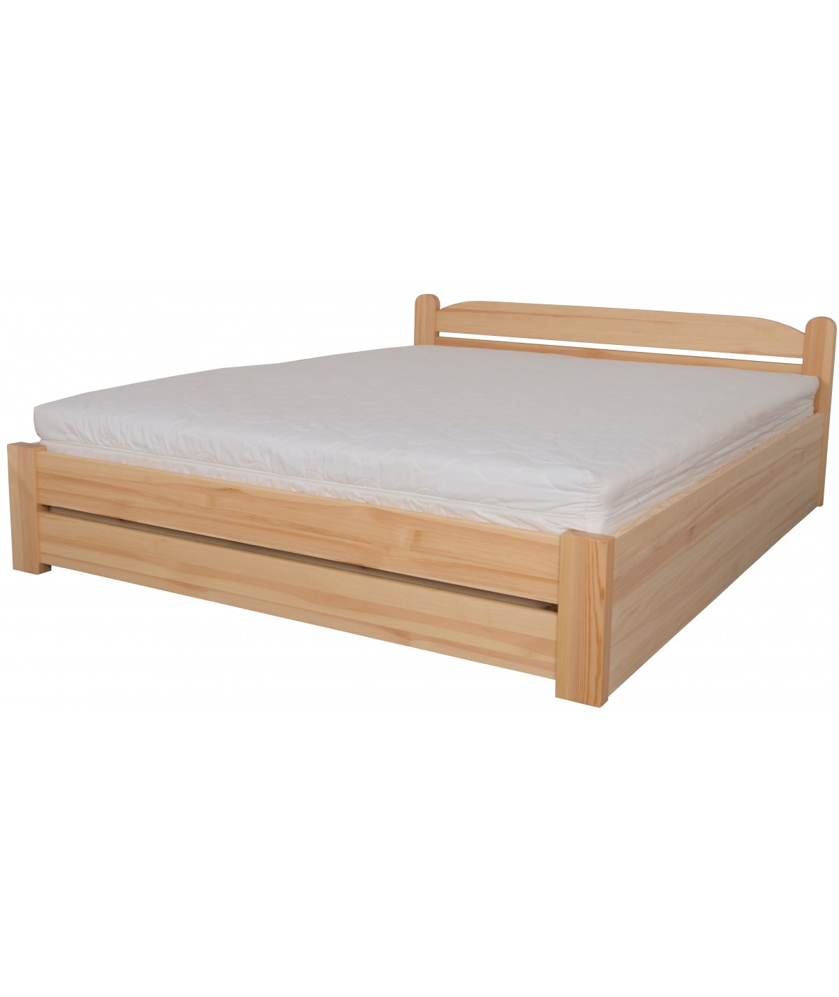 Łóżko brzozowe AMETYST 4/1 STOLMIS podnoszone na ramie drewnianej