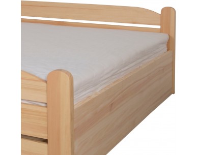 Łóżko sosnowe AMETYST 4/2 STOLMIS podnoszone na ramie drewnianej