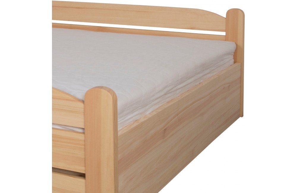 Łóżko bukowe AMETYST 4/2 STOLMIS podnoszone na ramie drewnianej