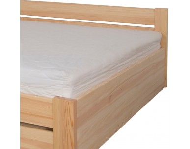 Łóżko sosnowe AMETYST 4/3 STOLMIS podnoszone na ramie drewnianej