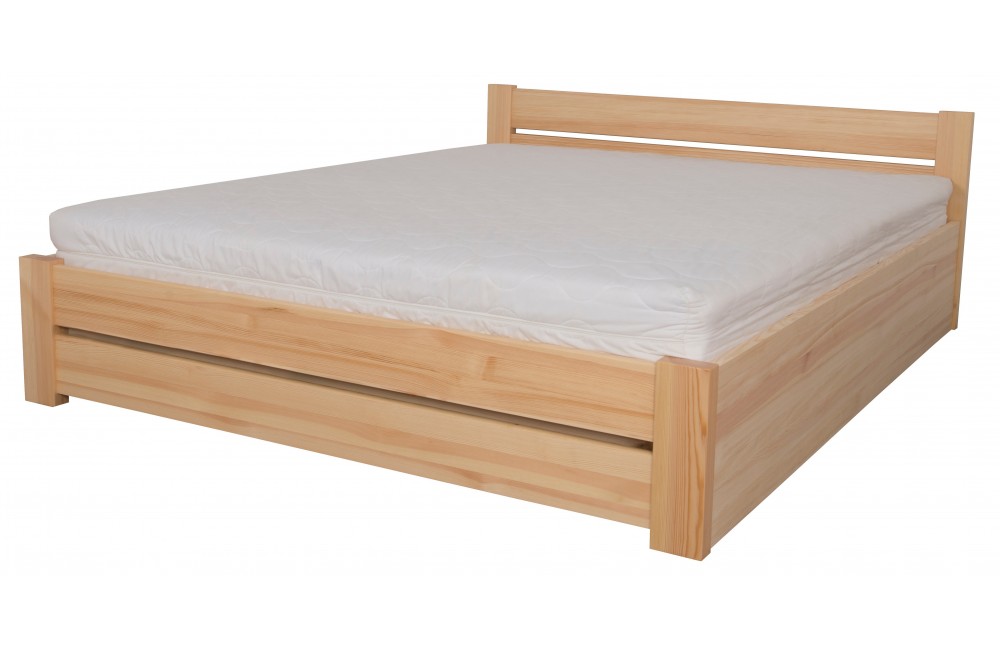 Łóżko sosnowe AMETYST 4/3 STOLMIS podnoszone na ramie drewnianej