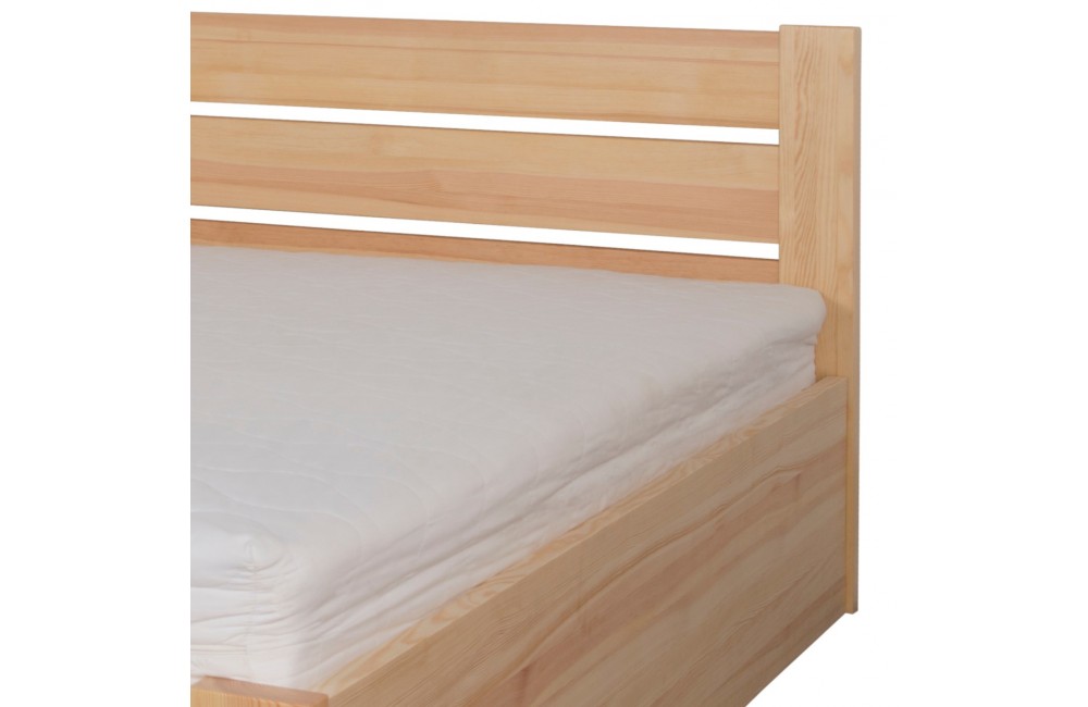 Łóżko brzozowe AMETYST 4/4 STOLMIS podnoszone na ramie drewnianej