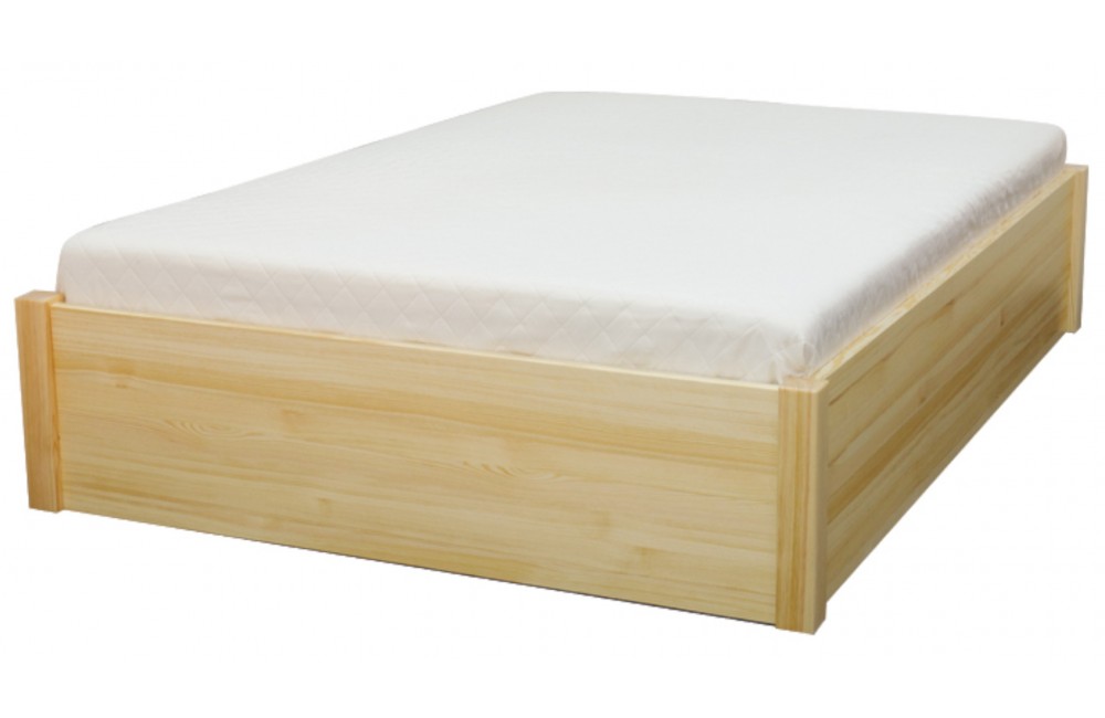 Łóżko sosnowe KALCYT 3 STOLMIS podnoszone na ramie drewnianej