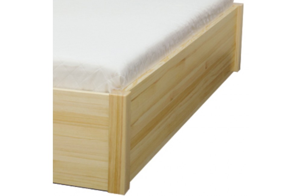 Łóżko brzozowe KALCYT 3 STOLMIS podnoszone na ramie drewnianej