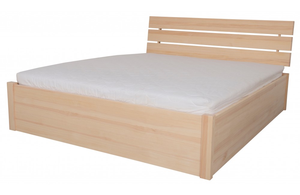 Łóżko bukowe CYTRYN 3 STOLMIS podnoszone na ramie drewnianej