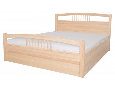 Łóżko sosnowe NEFRYT 5 STOLMIS podnoszone na ramie drewnianej