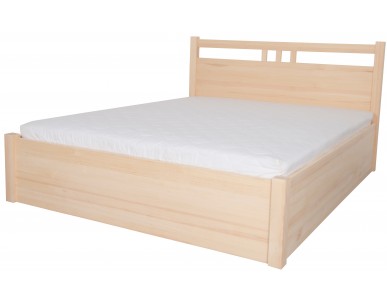 Łóżko bukowe MALACHIT 5 STOLMIS podnoszone na ramie drewnianej