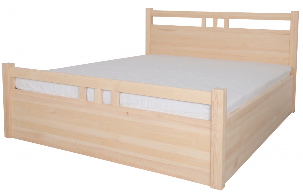 Łóżko bukowe MALACHIT 6 STOLMIS podnoszone na ramie drewnianej