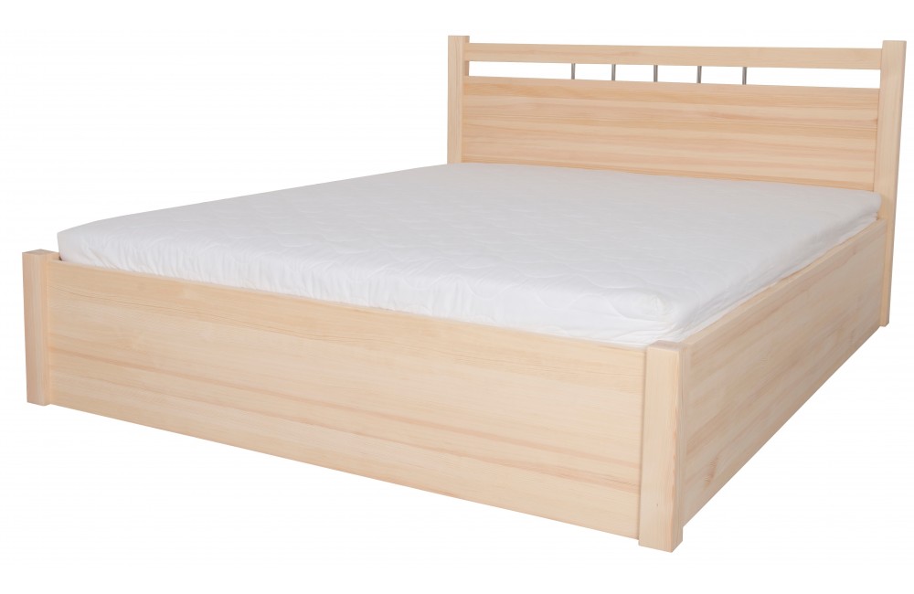 Łóżko brzozowe OPAL 5 STOLMIS podnoszone na ramie drewnianej