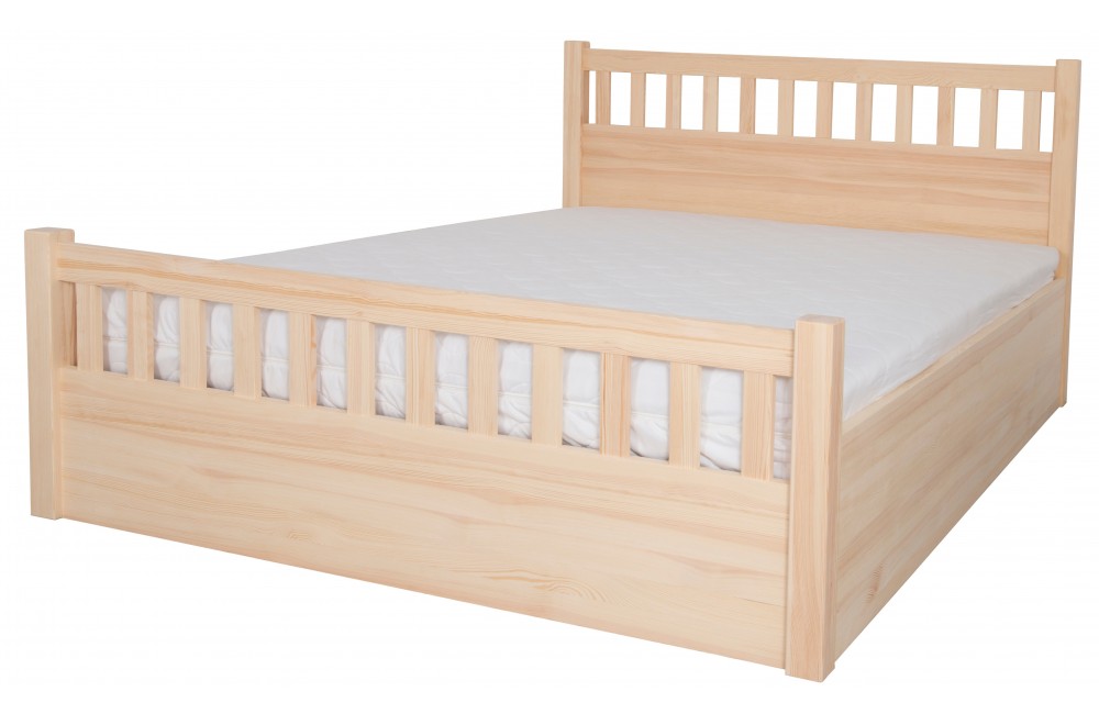 Łóżko bukowe JADEIT 5 STOLMIS podnoszone na ramie drewnianej