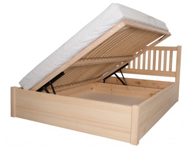 Łóżko bukowe SELENIT 5 STOLMIS podnoszone na ramie drewnianej
