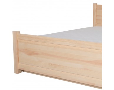Łóżko brzozowe ALEKSANDRYT 6 STOLMIS podnoszone na ramie drewnianej