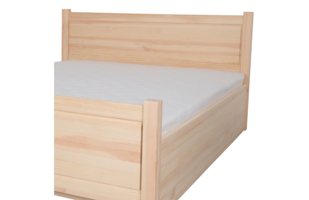 Łóżko bukowe ALEKSANDRYT 6 STOLMIS podnoszone na ramie drewnianej