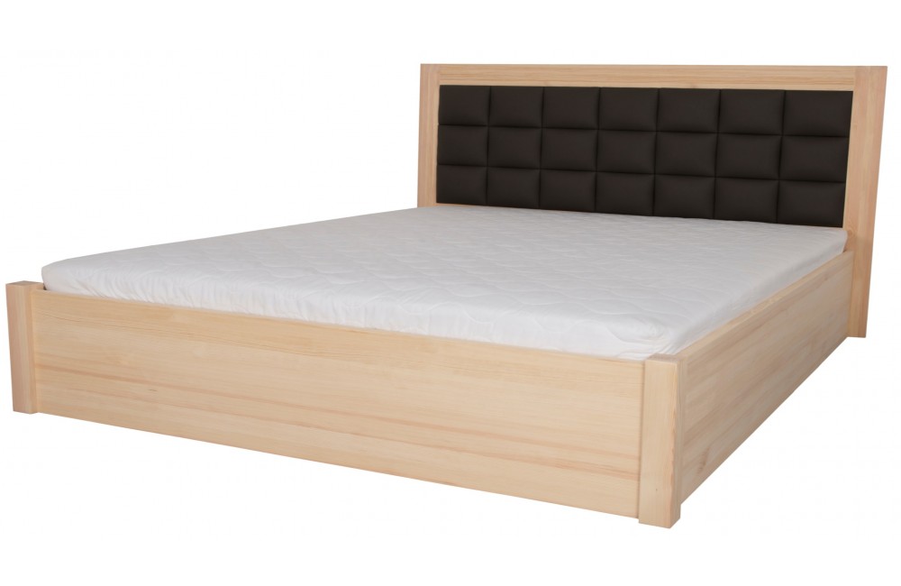 Łóżko sosnowe OBSYDIAN 3 STOLMIS podnoszone na ramie drewnianej