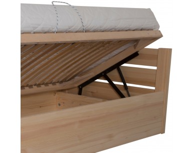 Łóżko brzozowe AGAT 2 STOLMIS podnoszone na ramie drewnianej
