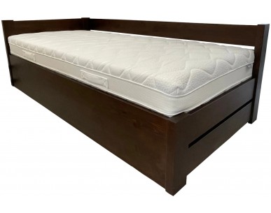 Łóżko bukowe AGAT 2X STOLMIS podnoszone na ramie drewnianej