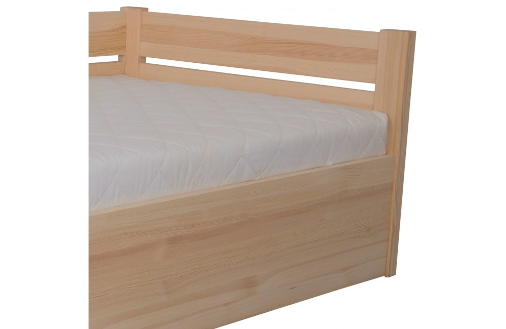 Łóżko brzozowe AGAT 3 STOLMIS podnoszone na ramie metalowej