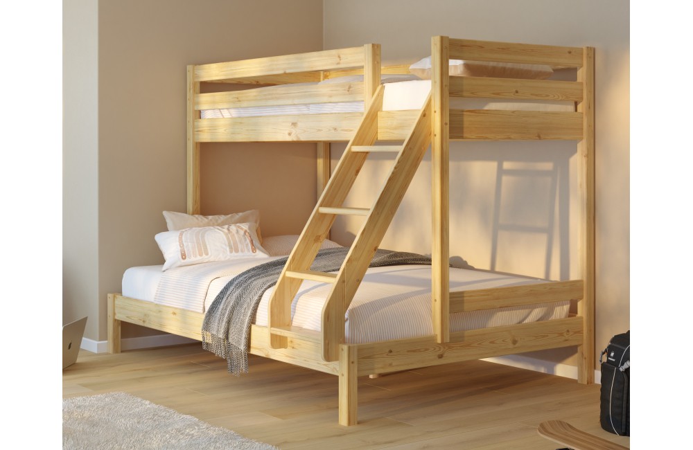 Łóżko piętrowe 3-osobowe TARTAK MEBLE