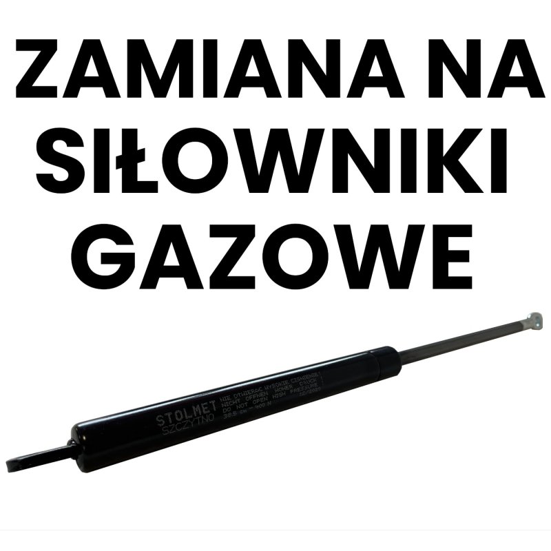 Opcja zmiany Sprężyn z Drutu na Siłowniki Gazowe - do łóżka podnoszonego Zaczarowana Sypialnia