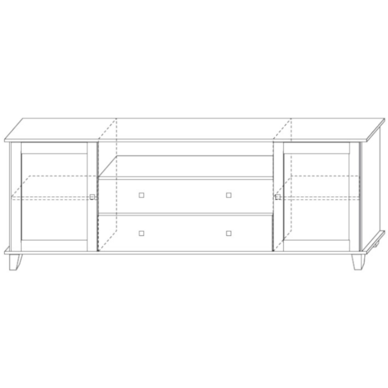 Szafka RTV brzozowa MINOS 0215 STOLMIS