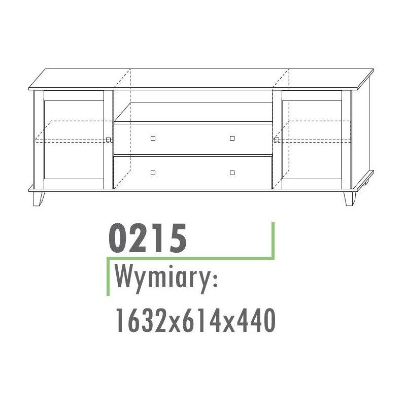 Szafka RTV brzozowa MINOS 0215 STOLMIS