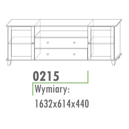 Szafka RTV brzozowa MINOS 0215 STOLMIS