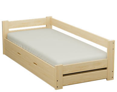 Łóżko sosnowe DRIV Zaczarowana Sypialnia podnoszone