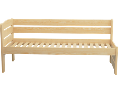 Łóżko sosnowe KRYSTYNA dla seniora Zaczarowana Sypialnia ze stelażem