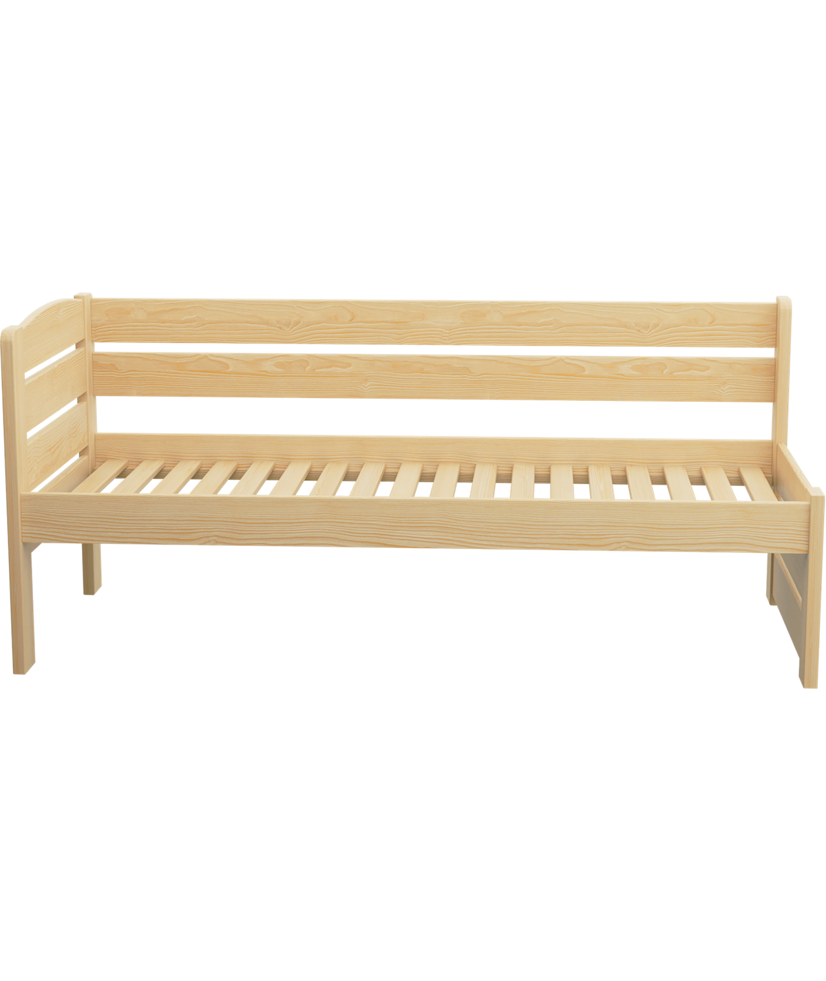 Łóżko sosnowe KRYSTYNA dla seniora Zaczarowana Sypialnia ze stelażem