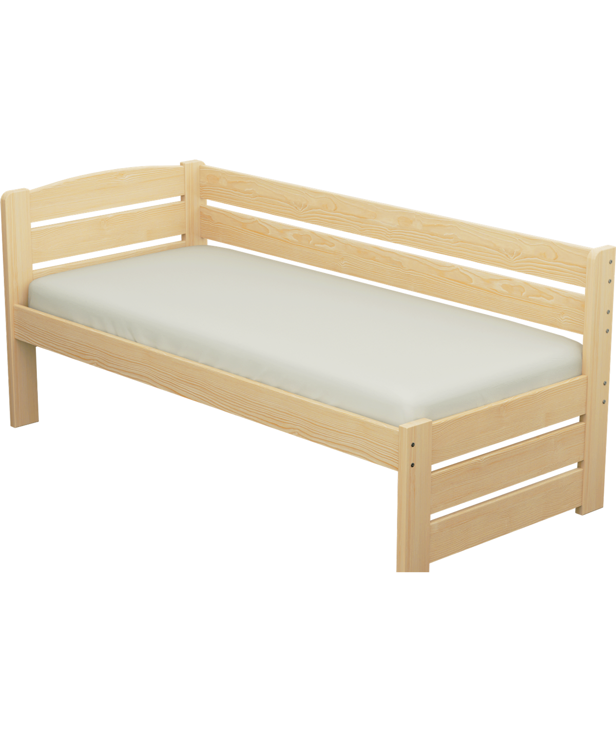 Łóżko sosnowe KRYSTYNA dla seniora Zaczarowana Sypialnia ze stelażem