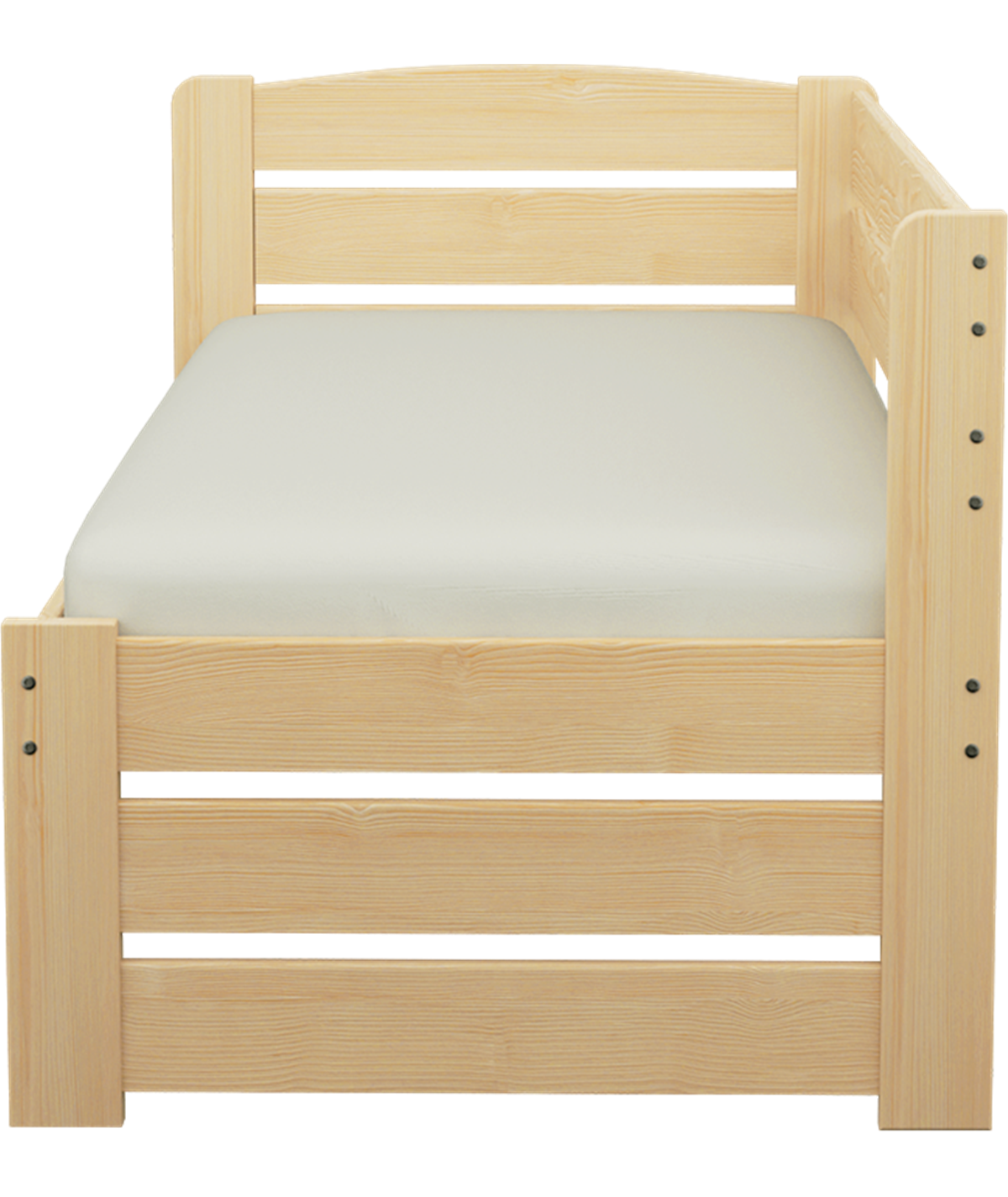 Łóżko sosnowe KRYSTYNA dla seniora Zaczarowana Sypialnia ze stelażem