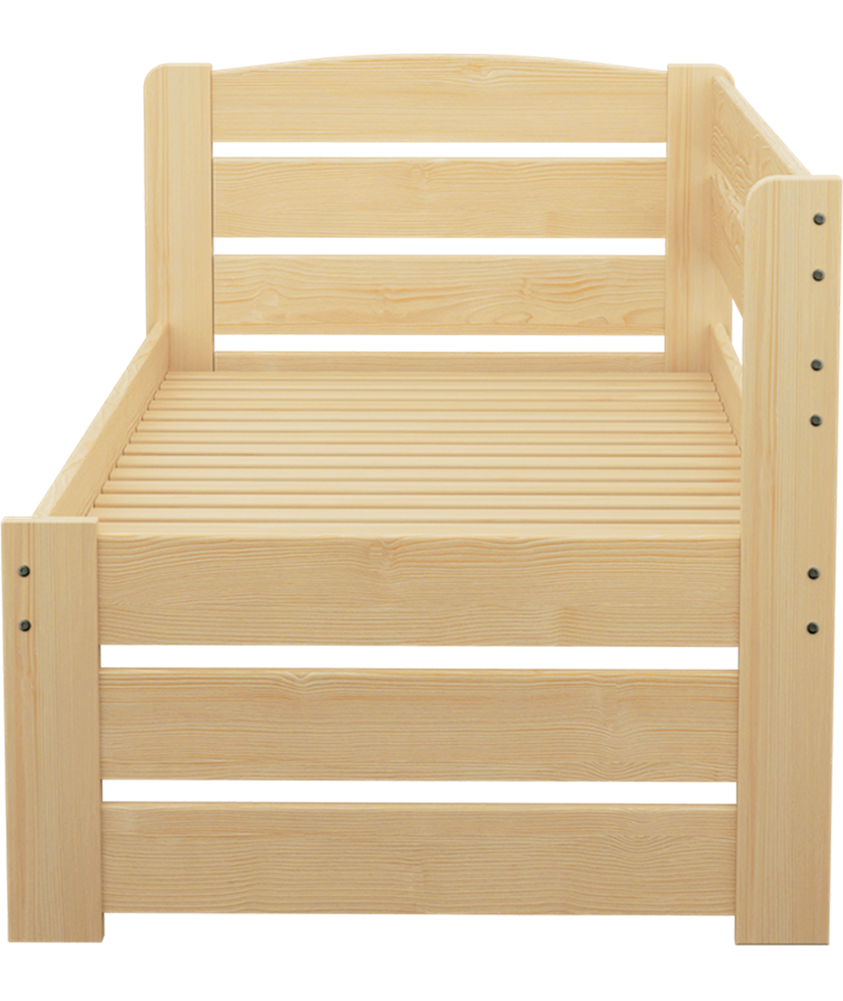 Łóżko sosnowe KRYSTYNA dla seniora Zaczarowana Sypialnia ze stelażem