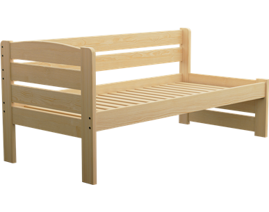 Łóżko sosnowe KRYSTYNA dla seniora Zaczarowana Sypialnia ze stelażem