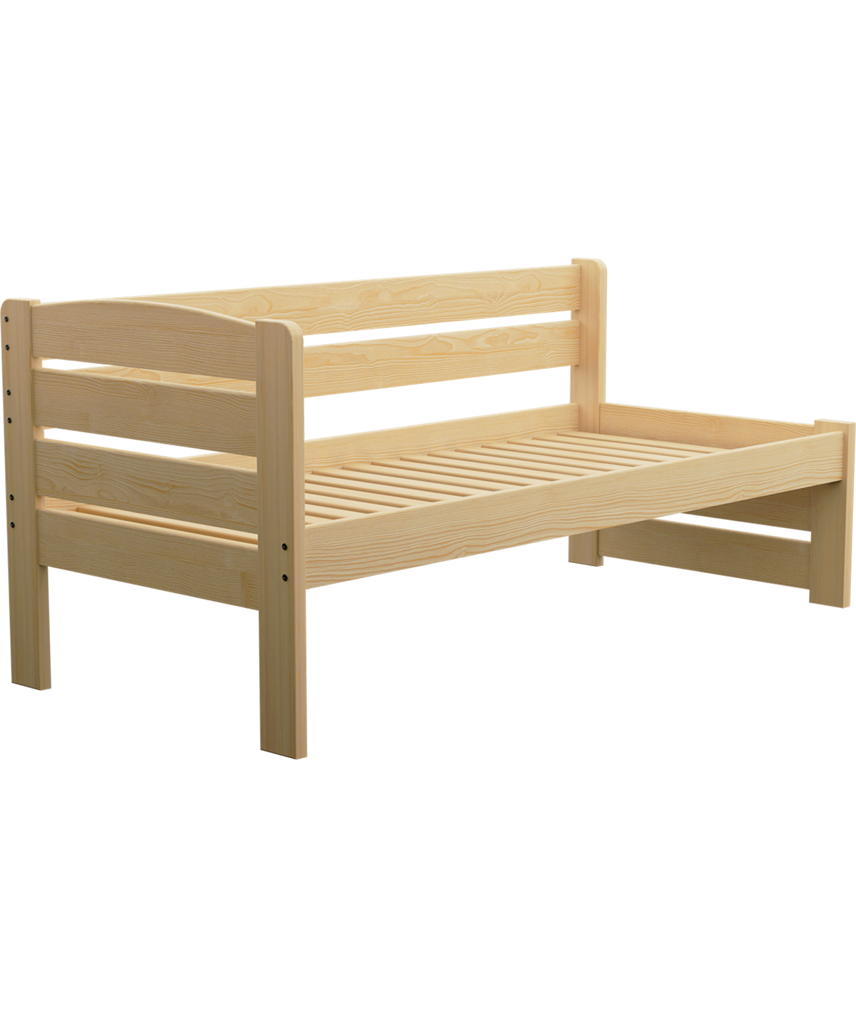 Łóżko sosnowe KRYSTYNA dla seniora Zaczarowana Sypialnia ze stelażem