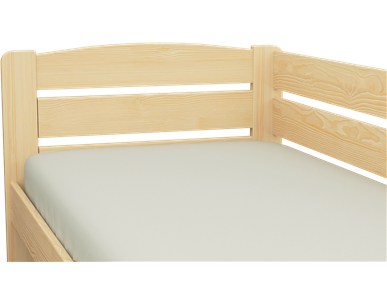 Łóżko sosnowe KRYSTYNA dla seniora Zaczarowana Sypialnia ze stelażem