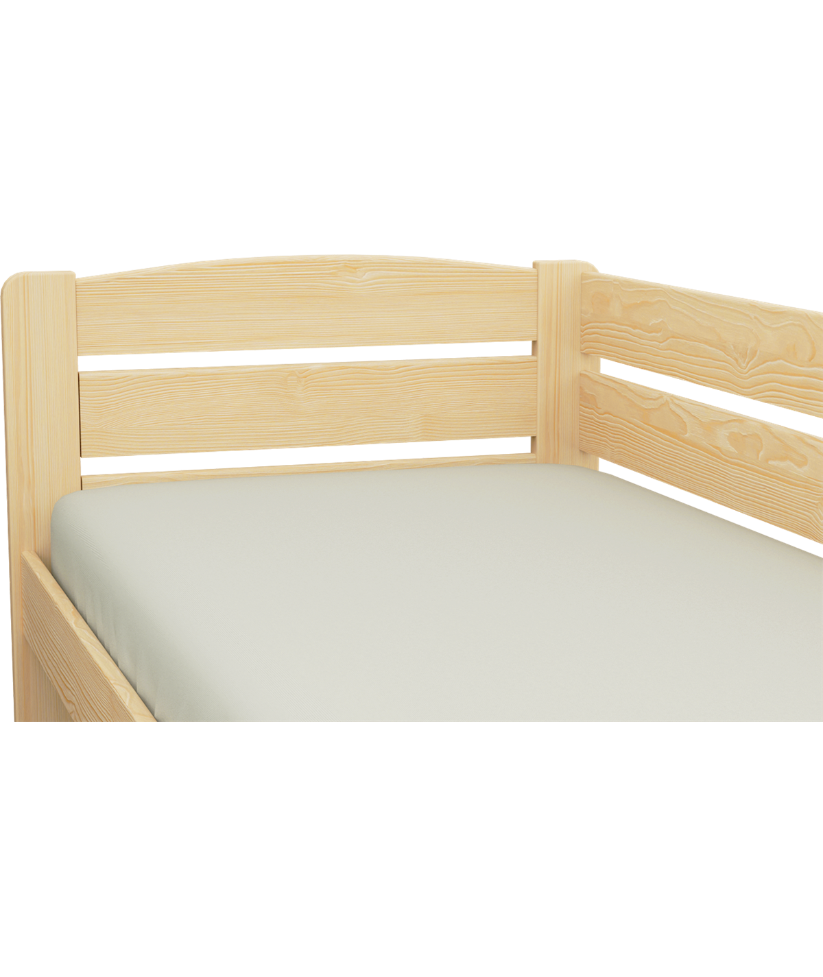 Łóżko sosnowe KRYSTYNA dla seniora Zaczarowana Sypialnia ze stelażem