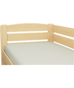 Łóżko sosnowe KRYSTYNA dla seniora Zaczarowana Sypialnia ze stelażem