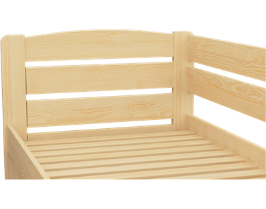 Łóżko sosnowe KRYSTYNA dla seniora Zaczarowana Sypialnia ze stelażem