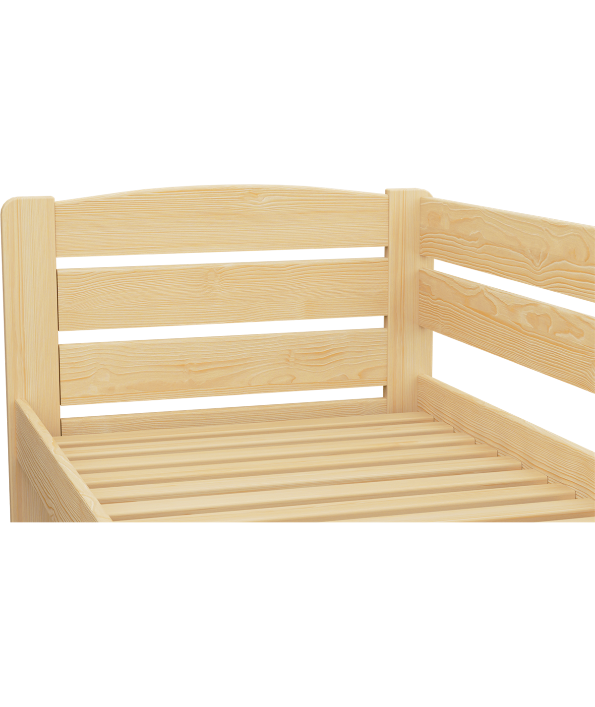 Łóżko sosnowe KRYSTYNA dla seniora Zaczarowana Sypialnia ze stelażem