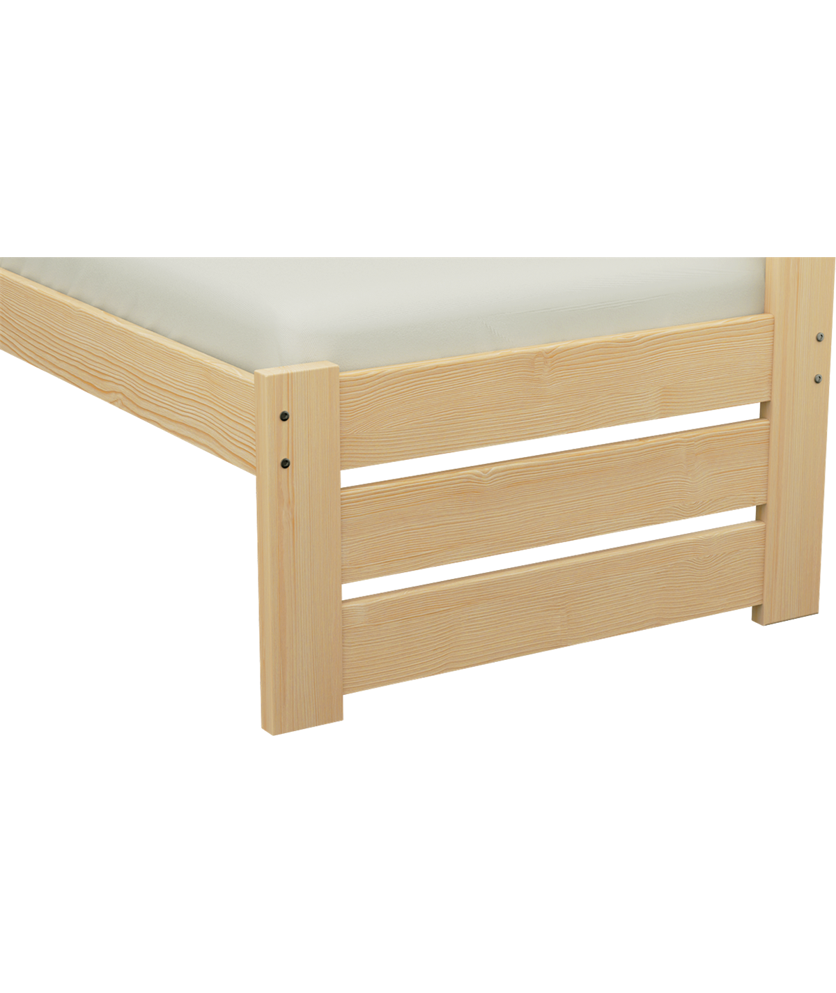 Łóżko sosnowe KRYSTYNA dla seniora Zaczarowana Sypialnia ze stelażem