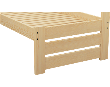 Łóżko sosnowe KRYSTYNA dla seniora Zaczarowana Sypialnia ze stelażem