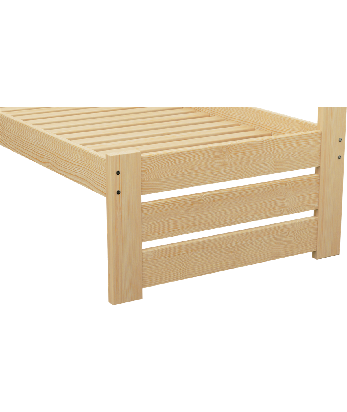 Łóżko sosnowe KRYSTYNA dla seniora Zaczarowana Sypialnia ze stelażem