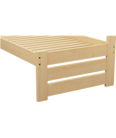 Łóżko sosnowe KRYSTYNA dla seniora Zaczarowana Sypialnia ze stelażem