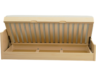 Łóżko sosnowe BOOMER Zaczarowana Sypialnia podnoszone